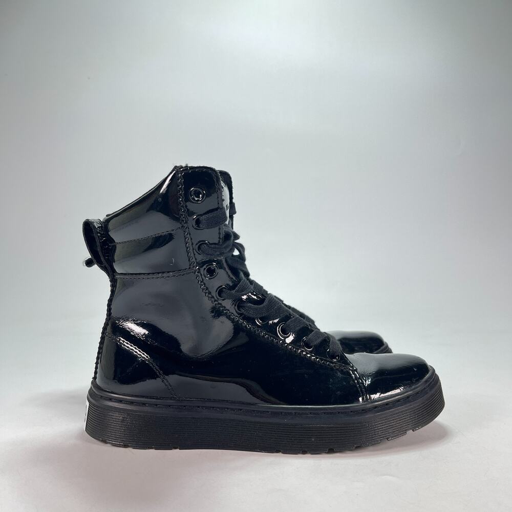 Dr. Martens Mix Black Classic Leather Lace Up Hi Top Boots Women's Size 6